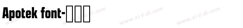 Apotek font字体转换